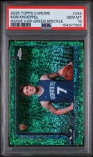 2025-26 Topps Chrome Kon Knueppel Image Variation Green Speckle /99 PSA 10 Pop 3
