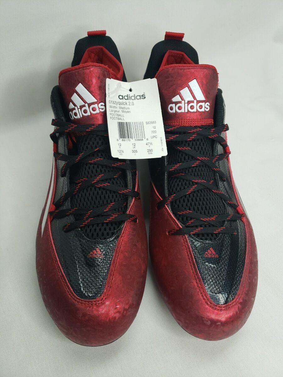 Adidas Crazyquick 2.0 Molded Football Cleats/Shoes Black Adidas Crazyquick 2.0 Molded Football Cleats/Shoes Black