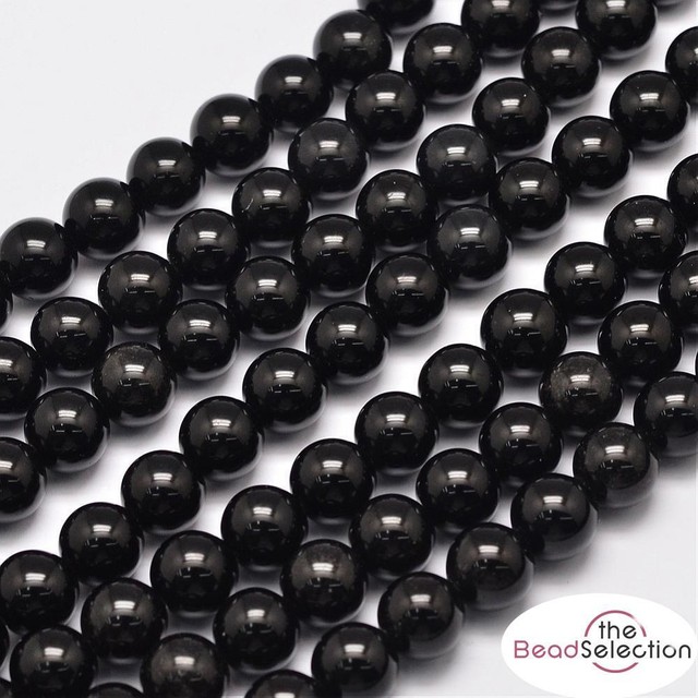 PREMIUM QUALITY BLACK OBSIDIAN ROUND GEMSTONE BEADS 8mm 25 Beads GS97 PREMIUM QUALITY BLACK OBSIDIAN ROUND GEMSTONE BEADS 8mm 25 Beads GS97