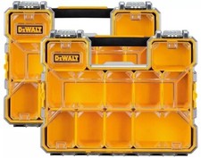 2 x DEWALT  Deep Pro Organisers Tool Storage Screws Nails Box Heavy Duty Storage