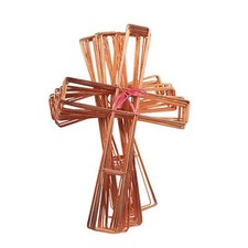 10Pc Cross Metal Wreath Form Frame DIY Cross Shaped Door Decorations Bronze Wire