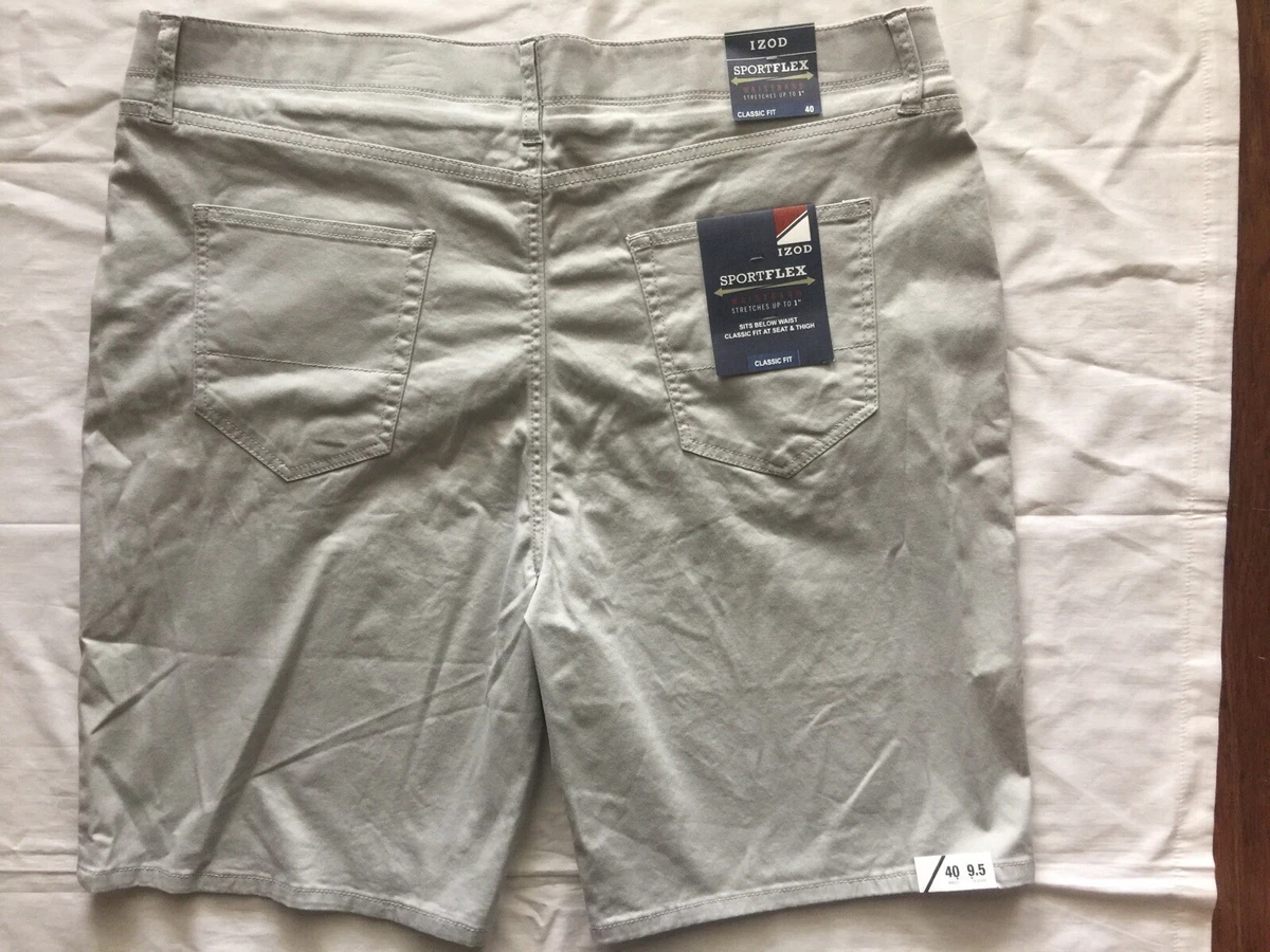 Izod Sportflex Classic Fit Stretch Shorts With Flexible Waistband