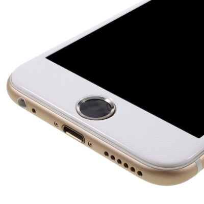 Apple iPhone 8 7 6S Plus 5S SE Home Button Sticker Touch ID Finger Schw. Silber