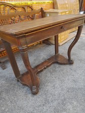 CONSOLE IMPERO ORIGINALE 800 EMILIA - NOCE MASSELLO - 1 CASSETTO - DA RESTAURARE