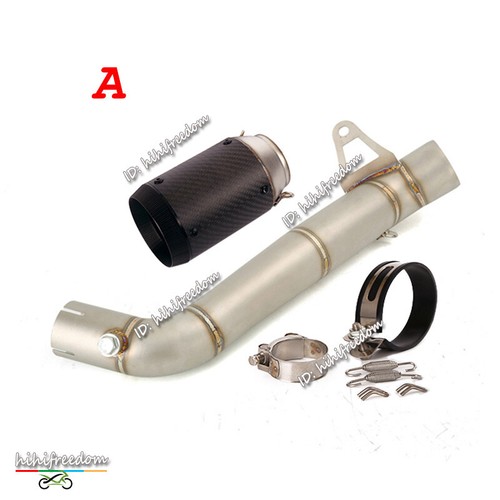 Silenciador de carbono deslizable 61 mm tubo de escape de enlace medio para Honda CBR1000RR 2008-2016 - Imagen 5 de 14