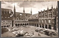 83904/5 Cartolina LUBECK - MARKTPLATZ descritta nel modello personalizzato