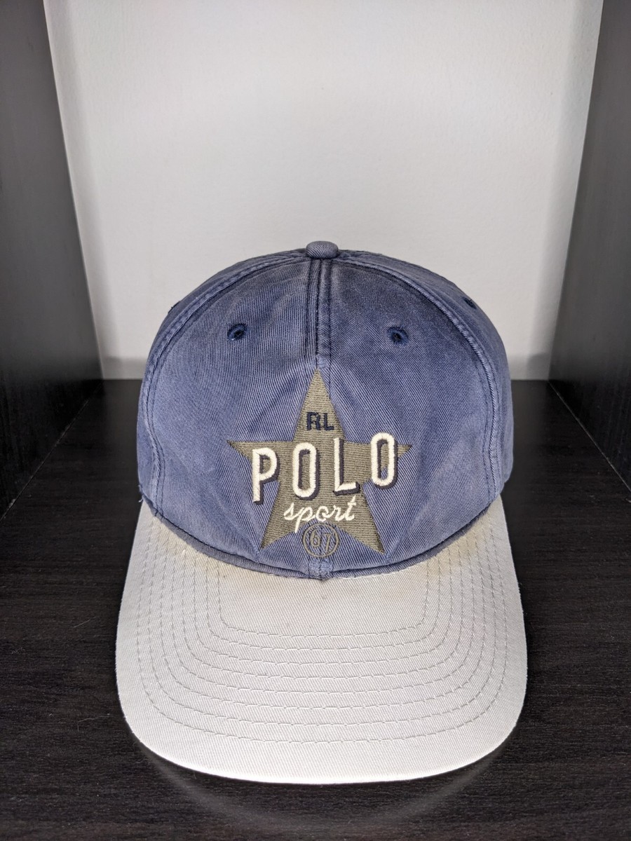 Vintage Polo Sport Ralph Lauren Cap Hat One Size Blue 1990s