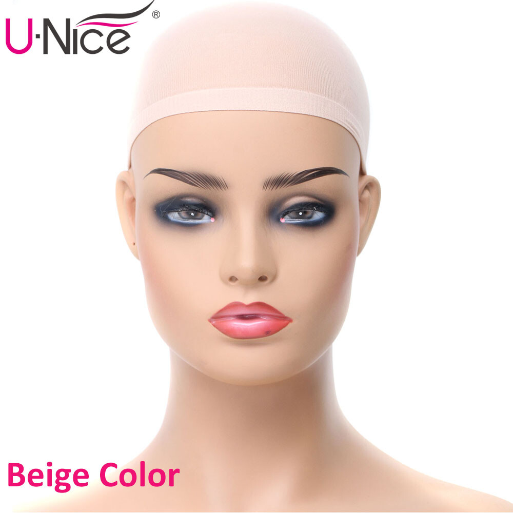 5PCS Beige Net Elastic Mesh Weaving Caps Stretchable Wigs  display picture 3