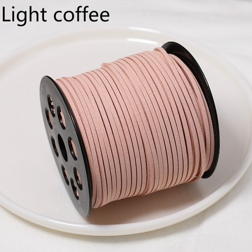 DIY 100 Yards Faux Suede Leather Jewelry Cord Flat Strap Velvet Lace Thread Sew - Picture 17 of 21