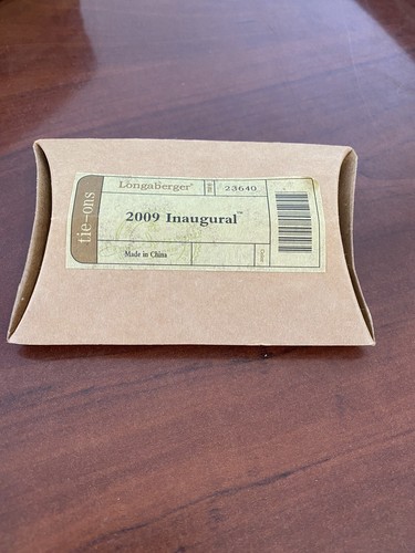 NEW 2009 Longaberger Inaugural Basket SEALED Lid Liner Tie-On NIP NOS - Picture 6 of 7