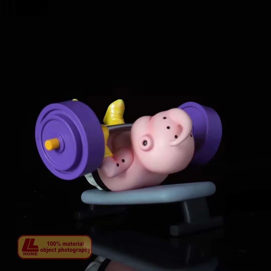 Estátua Majin Boo Malhando Majin Boo na Academia Workout Barra