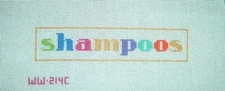 "Shampoo" Sign HP Hand Painted Needlepoint Canvas by The Collection  WK