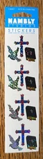 Vintage Hambly Prismatic Religious Crosses Bible Doves Church Scrapbook Stickers