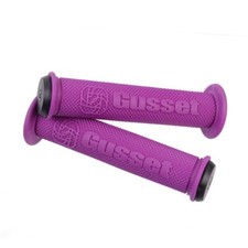 BMX MTB Bike Grips Handlebar Flanged Gusset File 130mm Purple