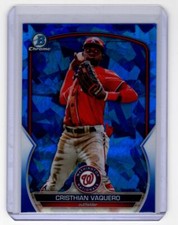 2023 Bowman Chrome Prospects Sapphire Cristhian Vaquero Washington Nationals