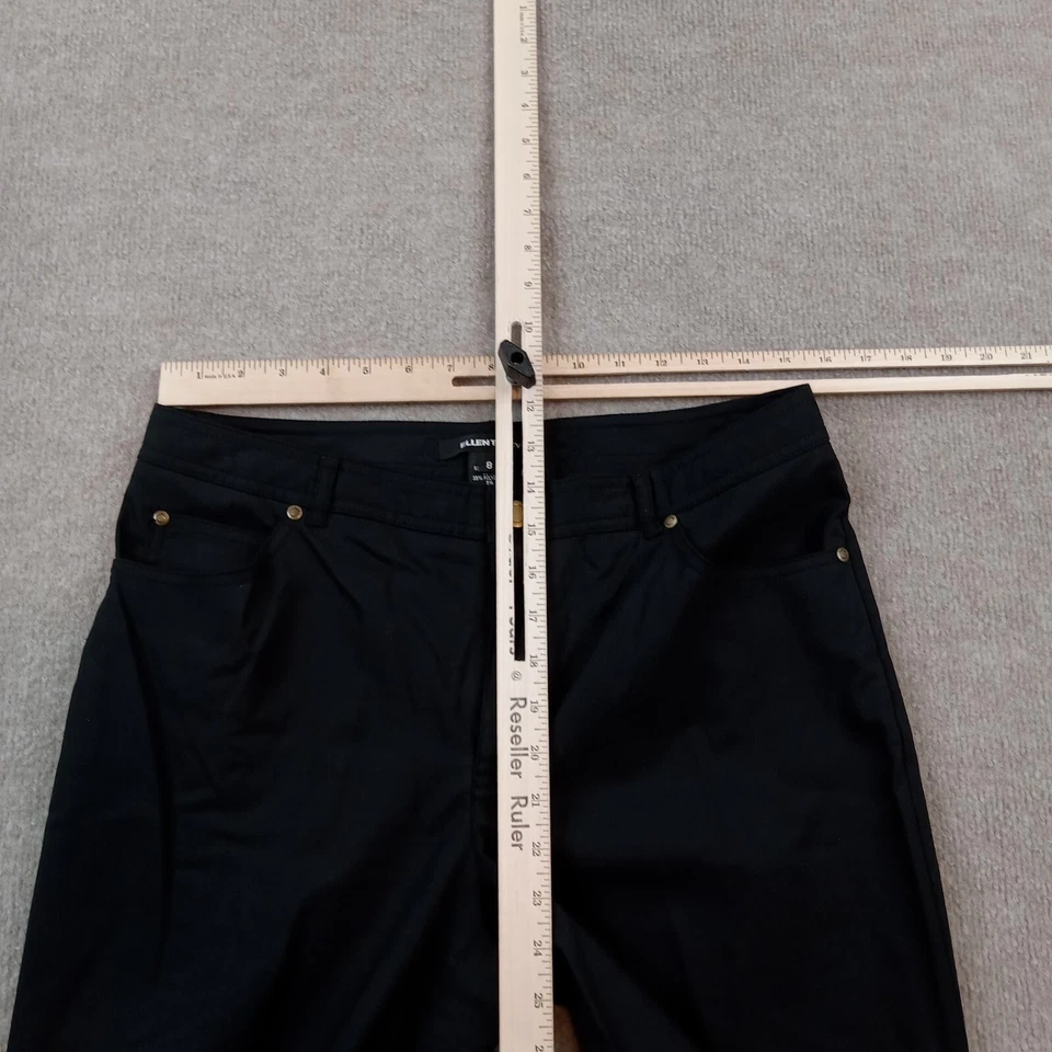 Pantalones Ellen Tracy para mujer 8 negros corte bota al aire libre informales elásticos preppy Foto 4 de 4