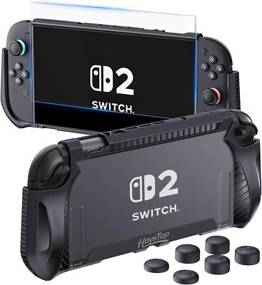 For Nintendo Switch 2 TPU Case - Anti-Scratch Dockable Cover + Glass Protector