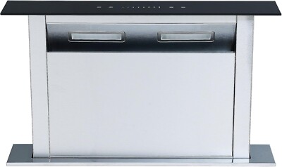 Cookology CDD900BK 90cm Island Downdraft Extractor Fan Cooker Hood  stainless vi UK