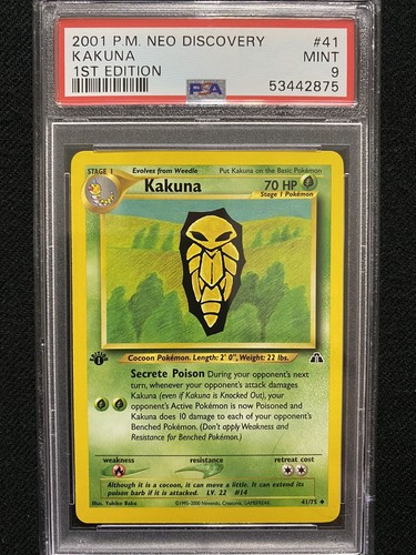 Kakuna (1st Edition) graded PSA 9 for sale on eBay