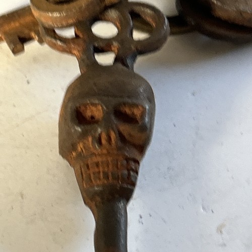 Skeleton Key Set Lot Cast Iron METAL Skeleton ,heart,  Key Holder Set-6 - Afbeelding 10 van 12