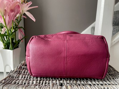 Sac à Main Sienna De Luca En Cuir Véritable – Taille Grande, Compartiment Caché, Vert Bleuté – Très Bon état