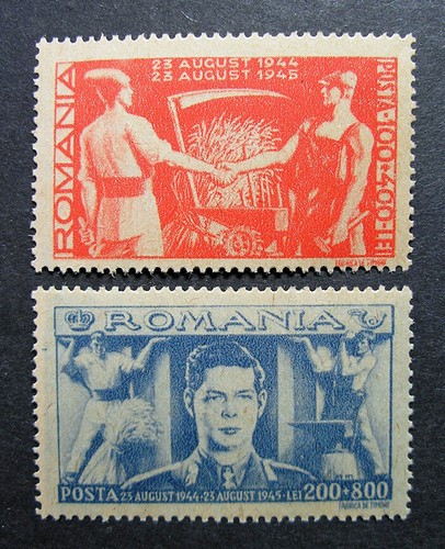 Rumänien 1945 Scott #B290-B291 MNH OG - Scott 2010 Katalogwert 1,65 $! - Bild 1 von 2
