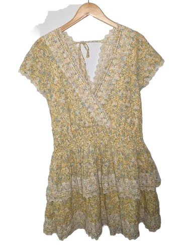 New $60 American Eagle Women’s Size XL Yellow Garden Party Dress Prairie Boho