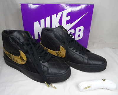 Nike SB Zoom Blazer Mid QS Supreme Black Snakeskin Size 9.5 Men | eBay 