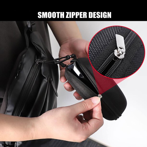 2/10 PCS Hard Glasses Cases With Zipper & Belt Clip - Sunglasses/Eyeglasses Protector