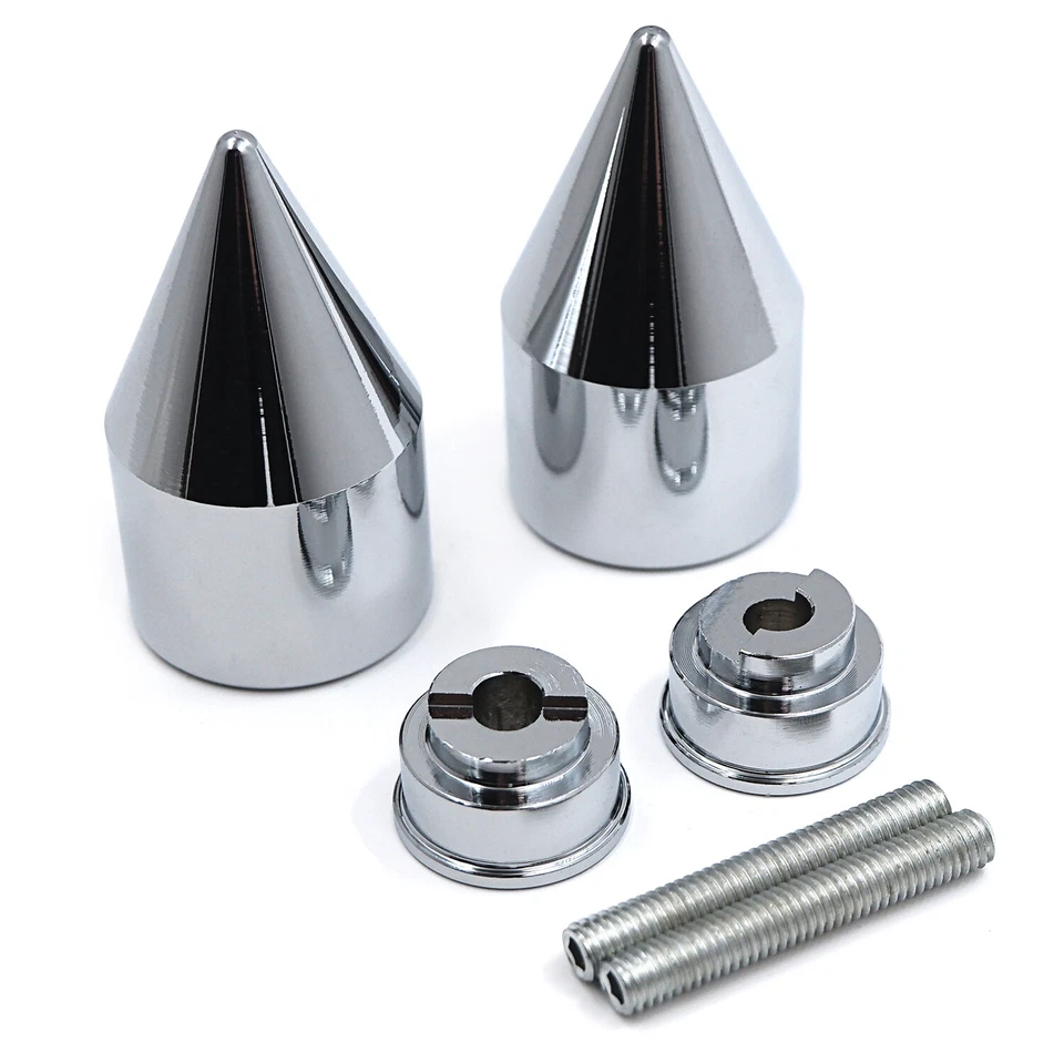 Tapas de extremo de manillar de agarre de mano cromadas para Honda CBR 954 RR 2002-200 Foto 4 de 4