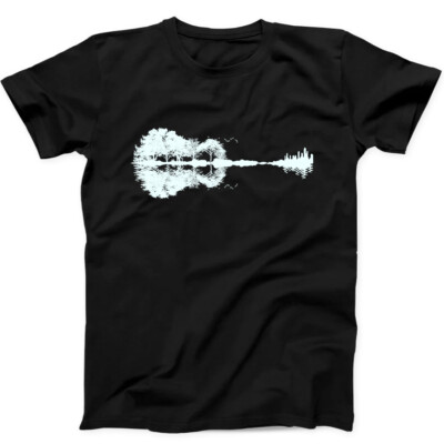 T-Shirt Guitar Tree Natur Wald Klimawandel Nacht Musik Geschenk 69