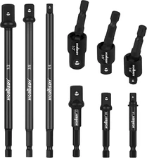 mpact Drill Socket Adapter Set and Universal Joints Socket Set 9-Piece