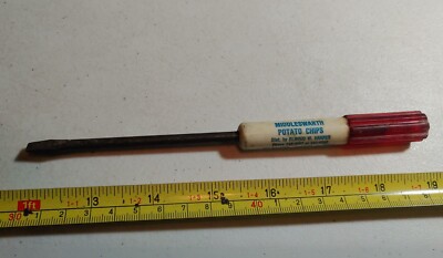 Vtg Middleswarth Potato Chips Lewiston PA Elwood Harper Advertising Screwdriver