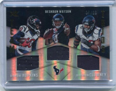 2017 Panini Xr  DeSHAUN WATSON DeAndre Hopkins JADEVEON CLOWNEY  Team Jersey /99