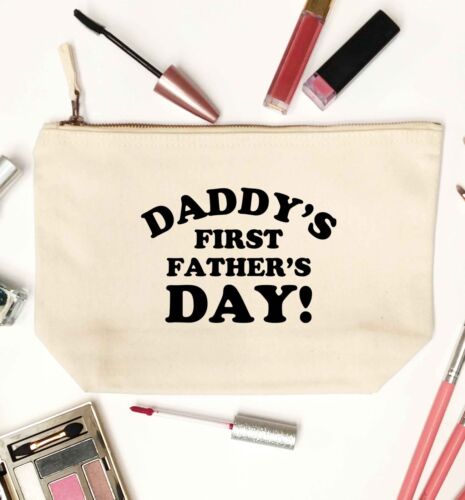 Daddy's first Father's day, wash bag / small bag family son daughter dad fun  40 - Afbeelding 1 van 5