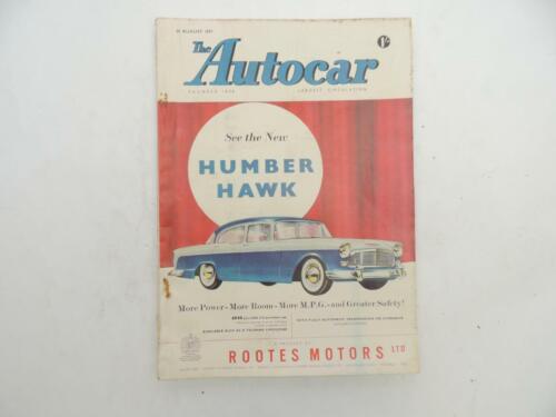 Vintage Aug 30 1957 The Autocar Magazine Humber Hawk Hillman Minx Ford B7657 - Bild 1 von 5