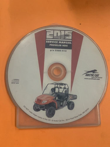 Arctic Cat UTV Side By Side 2015 Prowler HDX Service Disc Part 2260-412 (B5-1)