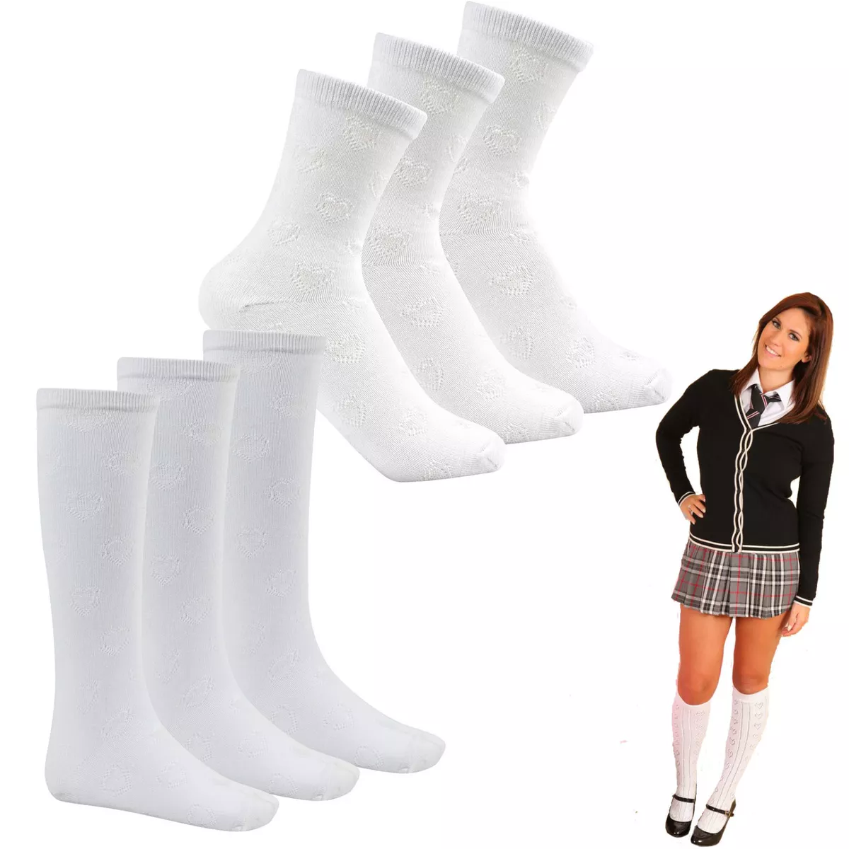Ladies white socks deals