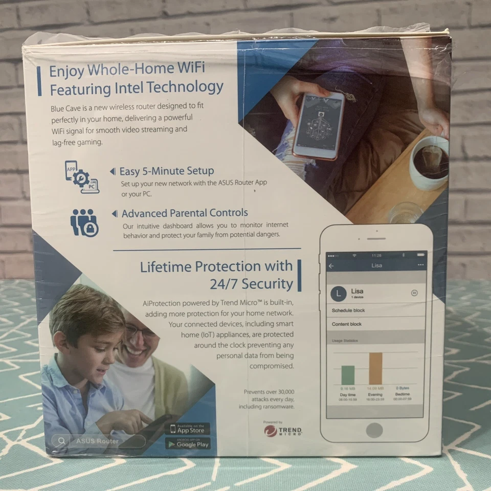 ASUS Blue Cave AC2600 Dual-band Router (2.4GHz / 5GHz) with 4 x Gigabit Ethernet - Image 3 of 4