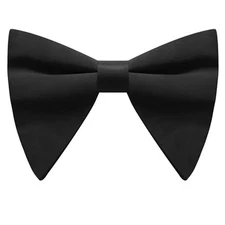 Oversized Bow Ties for Men, Men's Bow ties Pre Tied Big Bow Tie 1 Pcs:black