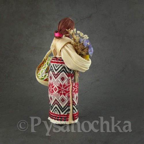 CONJUNTO Muñecas Pollo Pysanka + Cáscara de Maíz Hechas a Mano por artista de Ucrania - Imagen 7 de 12