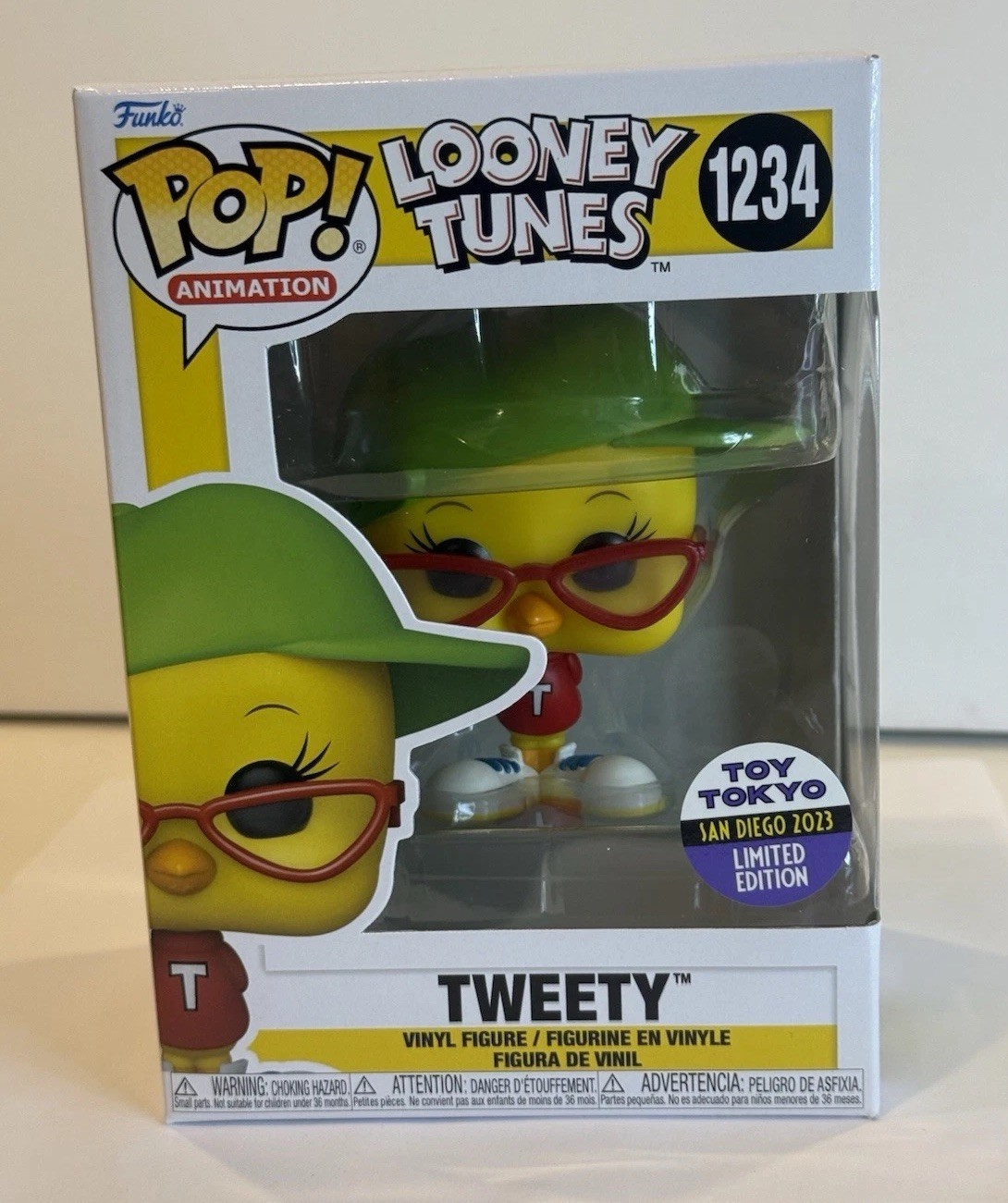 Funko Pop SDCC 2023 Toy Tokyo Tweety with Protector Sticker