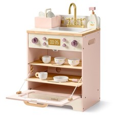 Wooden Dishwasher Playset, Play Kitchen Set, Toy Dishwasher for Kids, Pretend...