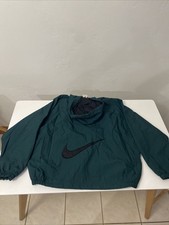 Vintage 90s Nike Swoosh Full Zip Jacket Hooded XL RARE