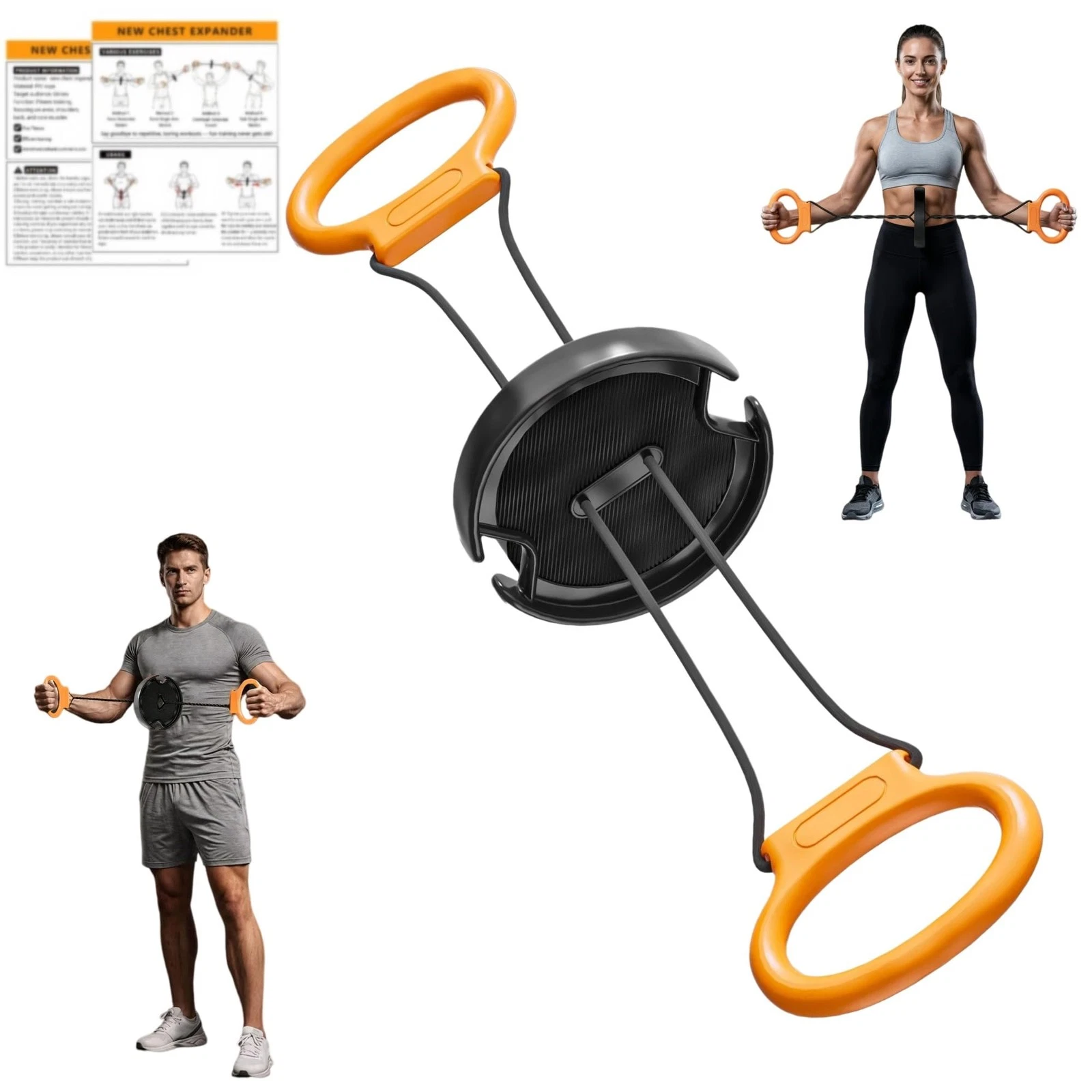 Resistance Bands with Handles for Home Workout, Fun Full Body Fitness Equipme...