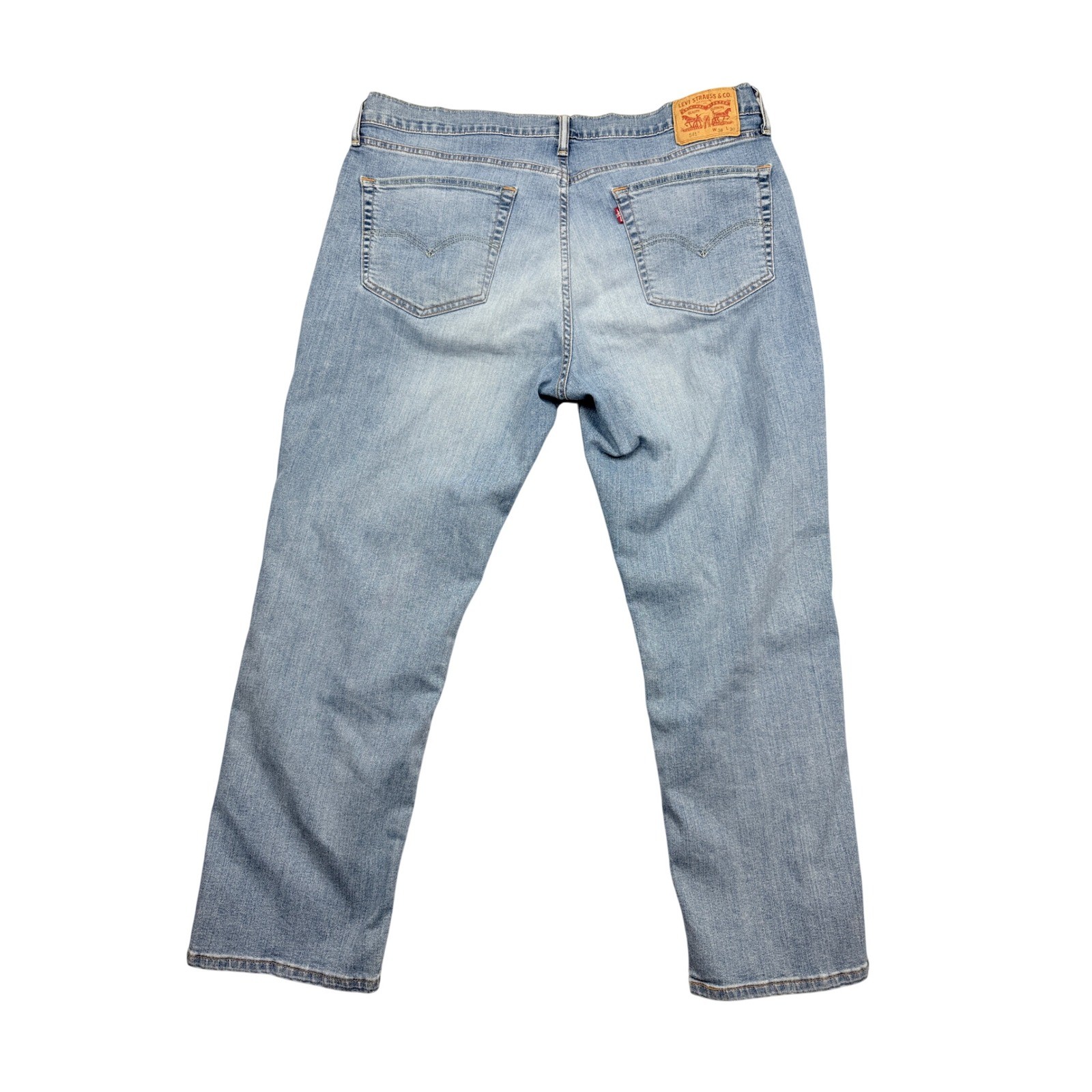 Levis 541 Athletic Taper Mens Jeans 36x30 Light Wash Blue (Fits 38x30) *Read thumbnail 2