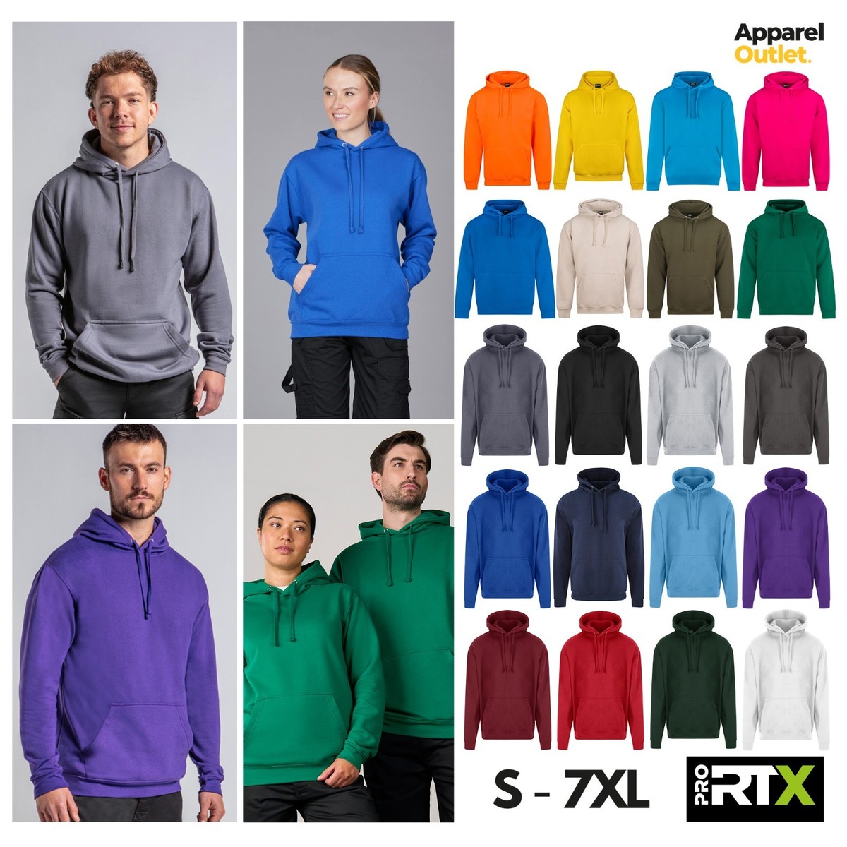Sudadera con capucha Pro - Sudadera con capucha premium grado de trabajo para hombre - S a 7XL - resistente