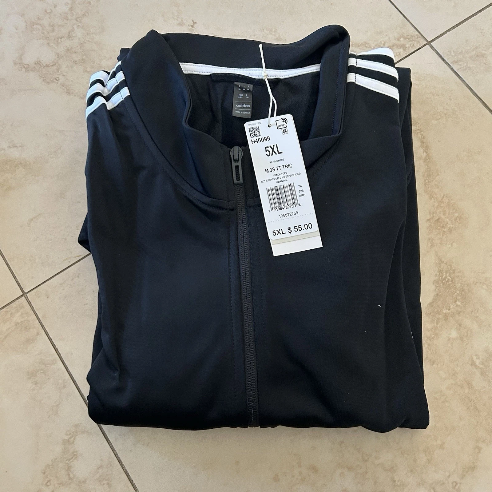 adidas men Essentials Warm-Up 3-Stripes Track Jacket Athletic Workout Casual