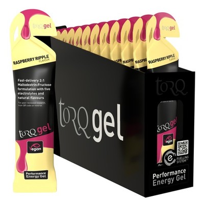 TORQ Laufgele mit Elektrolyten - 2:1 15er Pack, Raspberry Ripple 