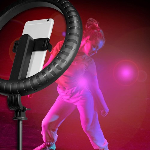 LOGILINK 066678 LUZ LED 26RGB RING 25 CM WITH TRÍPODE EXTENSIBLE SELFIE STICK - Photo 3 sur 9